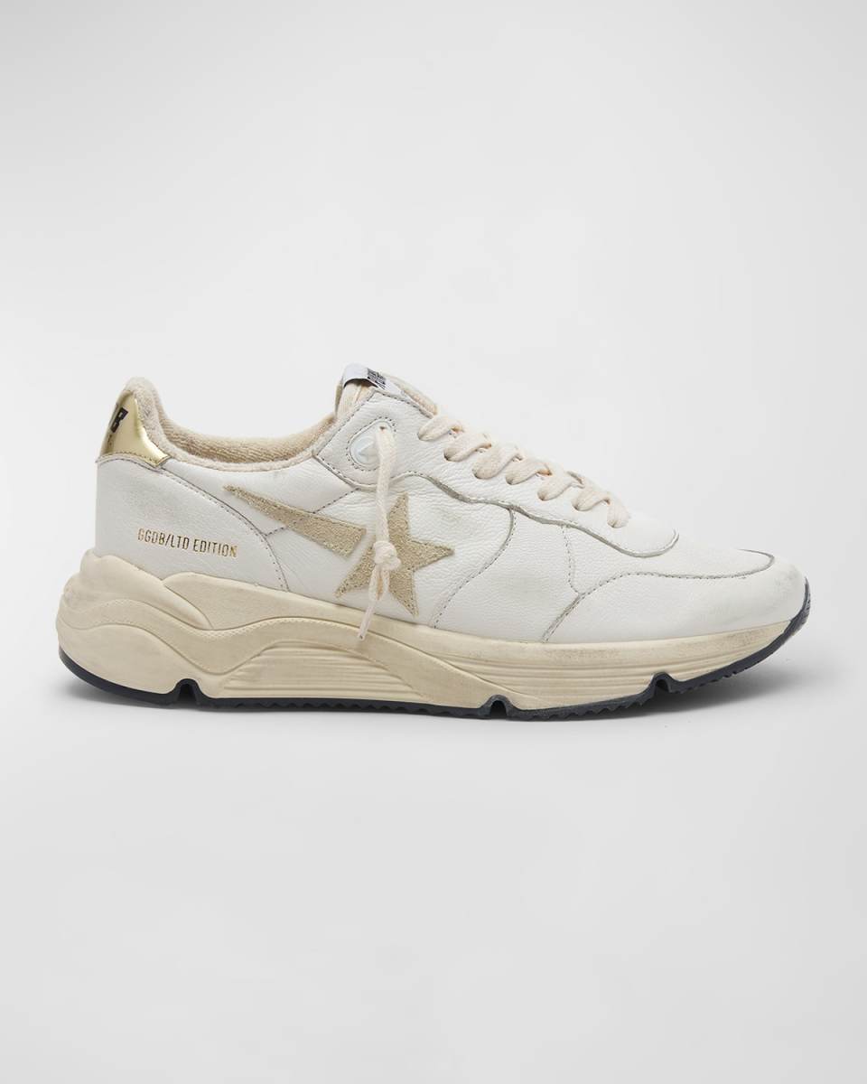 Star Dad Mixed Leather Running Sneakers